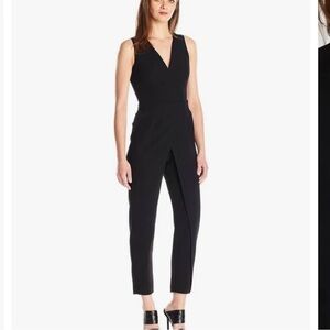 BCBG sleeveless faux wrap jumpsuit